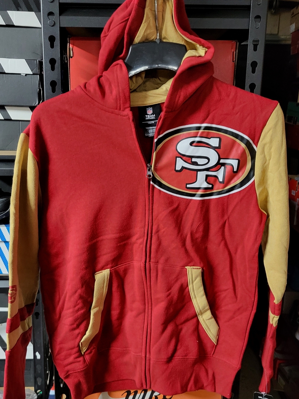 *NEW* NFL Team Apparel San Francisco 49ers Full Zip Hoodie Size Youth Large